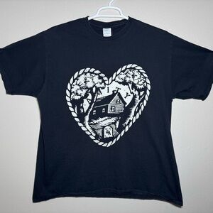 The Amity Affliction Heart Graphic T-Shirt Size 2XL Black